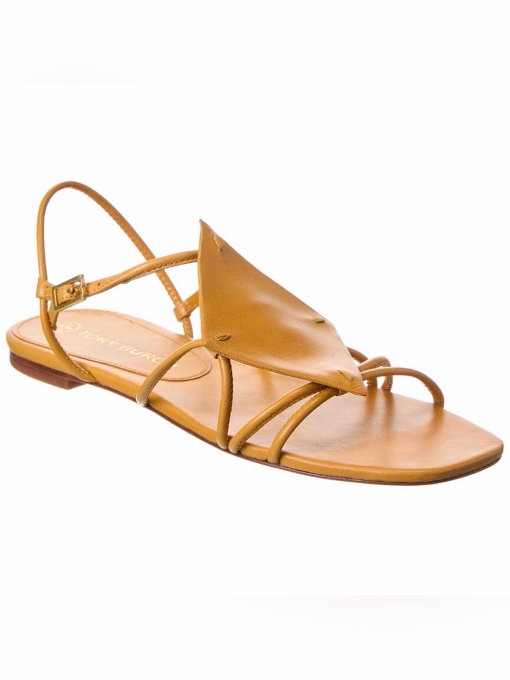 Tory Burch Diamond Patch Leather Sandal In Yellow - Size 10 - yellow